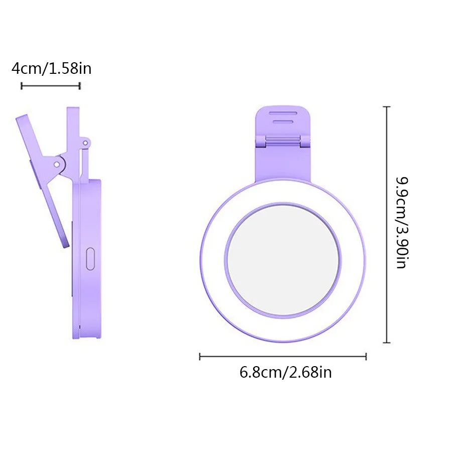 Новый заполняющий светильник для мобильного телефона, зеркало для селфи, задний зажим для селфи, артефакт, регулируемый спереди и сзади