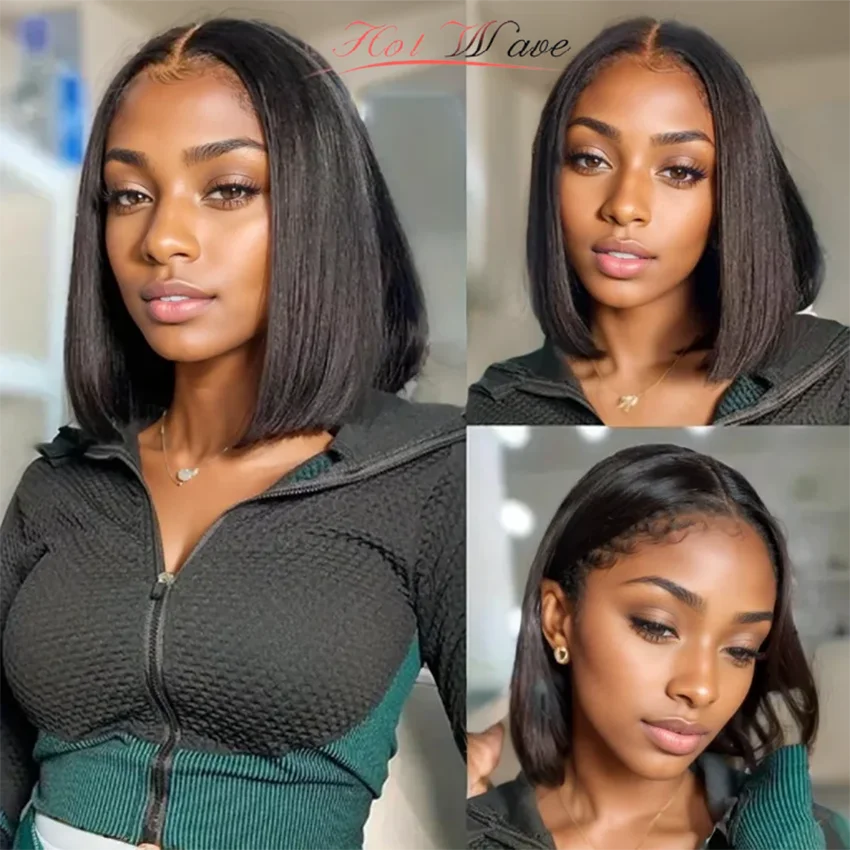 

Ready To Wear Human Hair Bob Wig 6x4 Glueless Lace Closure Wigs Pre-Cut Lace Brazilian Human Hair Wigs For Black Women