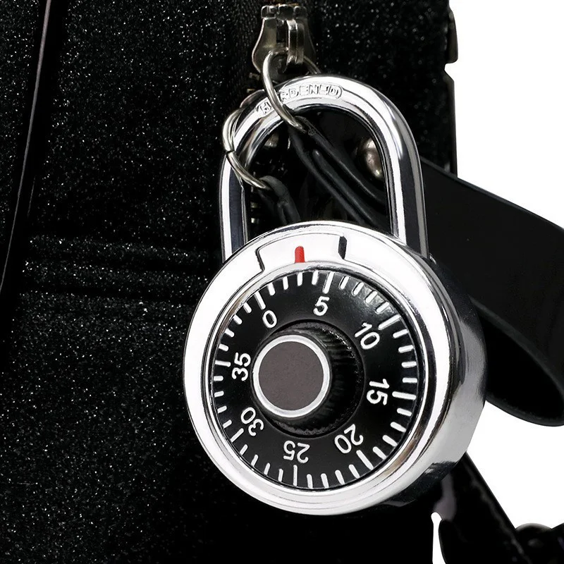 Blue/Black Practical Turntable Password Lock Retro Turntable Metal Mini Keyless Padlock For Safe Deposit Box Drawer Locker Small
