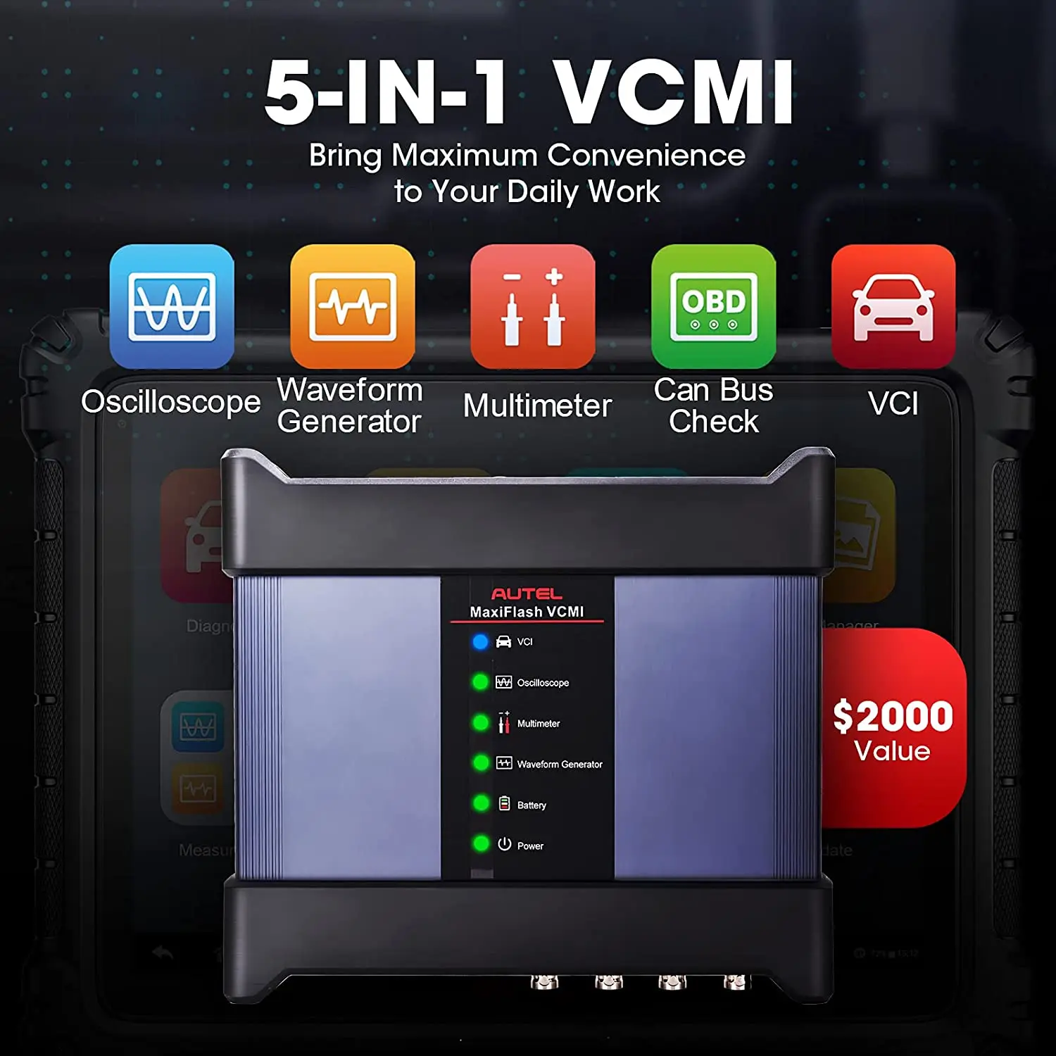 Autel MaxiSys Ultra Scanner Top Car Diagnostic Scan Tool Programação e Codificação ECU, Topologia 2.0, 5 em 1 VCMI Atualizado de MS919