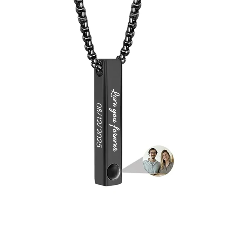 Personalisierte Foto-Projektions-Halskette mit Bildanhänger, Individueller Fotoschmuck als Geschenk – Detail 11