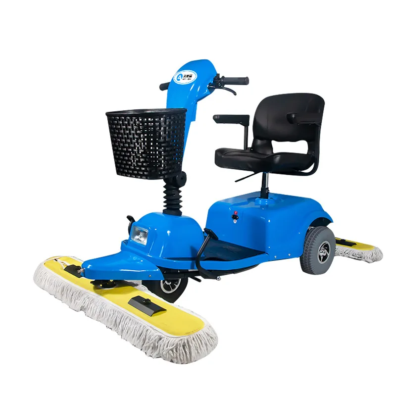

Driving Dust Cart Shopping Mall Trailer Floor Wiper Airport Station Electric Dust Cart Cleaning Cart