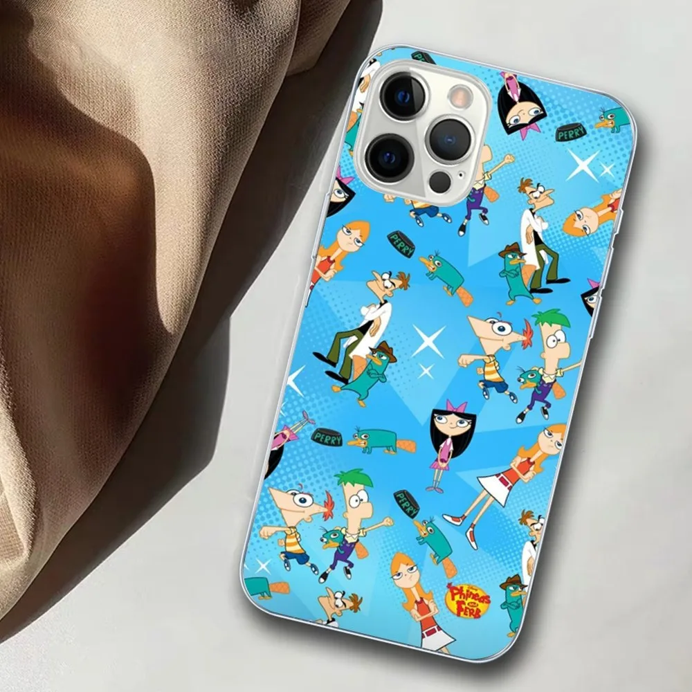 Disney Phineas and Ferb Phone Case For iPhone 15 14 11 12 13 Mini Pro XS Max Cover 6 7 8 Plus X XR SE 2020 Funda Shell