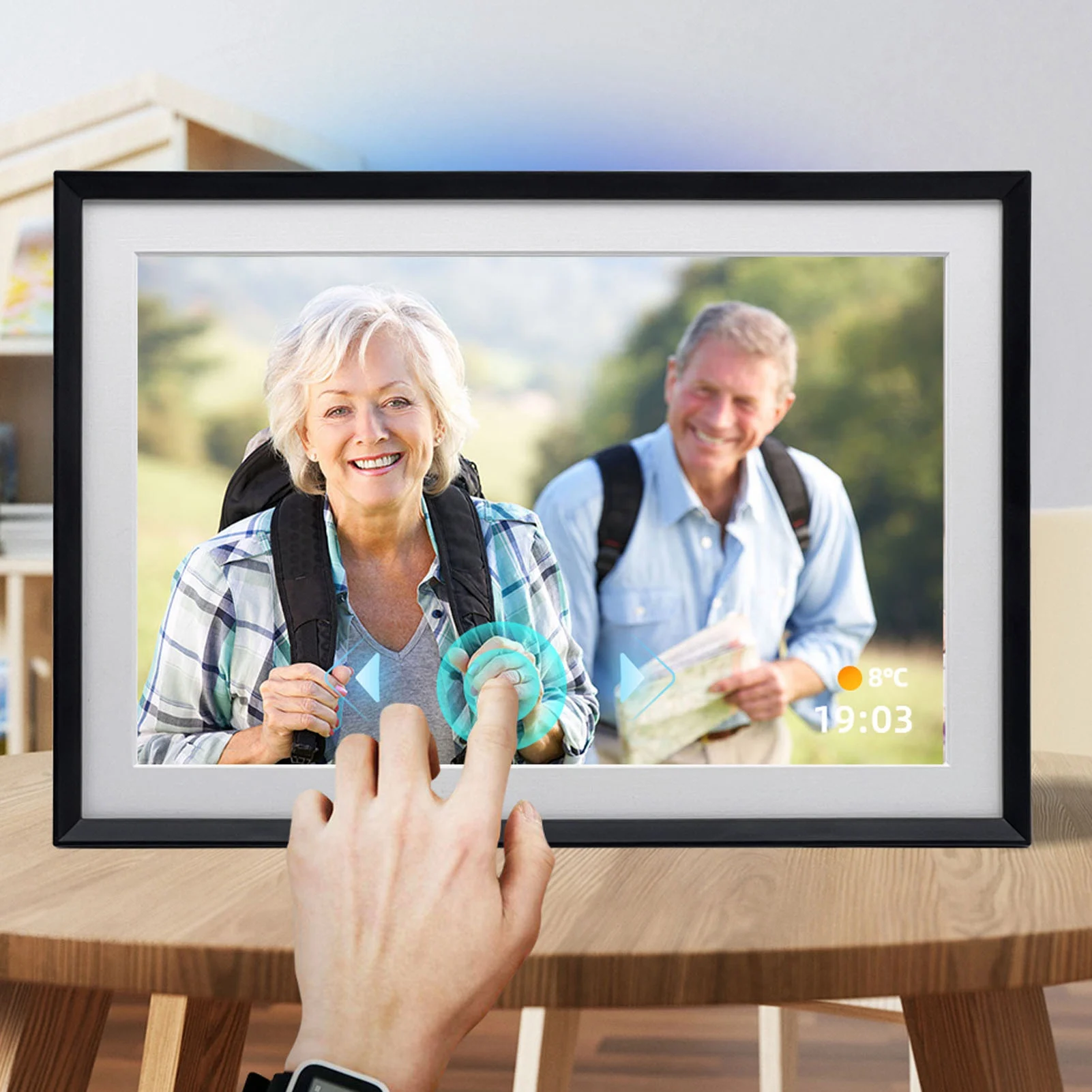 10.1 Inch Digital Picture Frame  HD 1280x800 LED Colorful Lights Wireless Fidelity Digital Picture Frame for Hotel