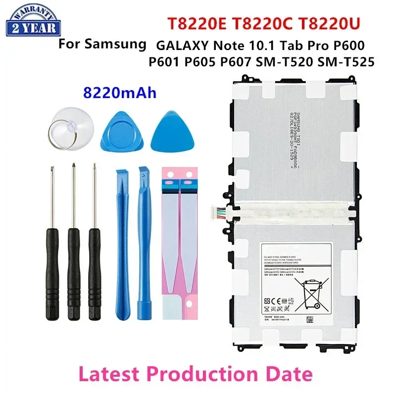 Brand New Tablet T8220E T8220C/U Battery 8220mAh For Samsung Galaxy Note 10.1 Tab Pro P600 P601 P605 P607 T520 T525 +Tools