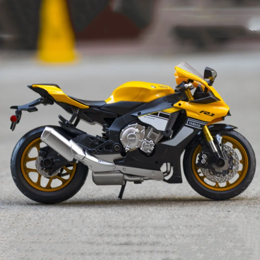 1/12 Scale YAMAHA YZF-R1 Motorcycle Model Toys Metal Diecast with Rubber Tires High Simulation Motor Models for Home Decoration