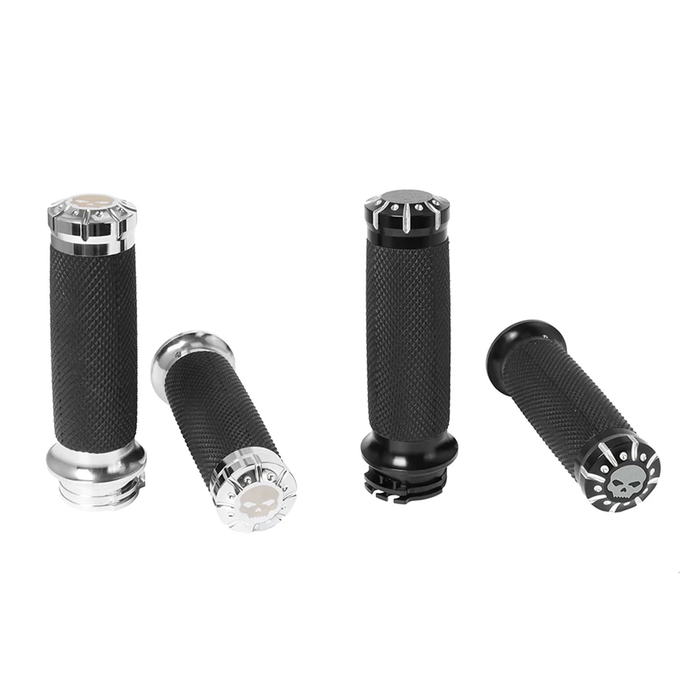 1pair Motorcycle Black Handlebar  1\'\' 25mm For Harley Sportster XL 883 1200 Touring Dyna Softail Road King Handle Bar Grips