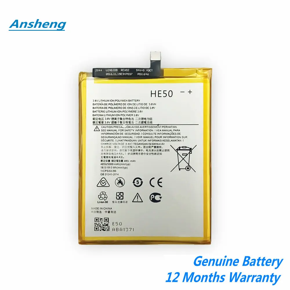 Original 5000mAh HE50 SNN5989A Battery For Motorola Moto E4 Plus E5Plus XT1770 XT1771 XT1775 XT1774 XT1776 Mobile Phone