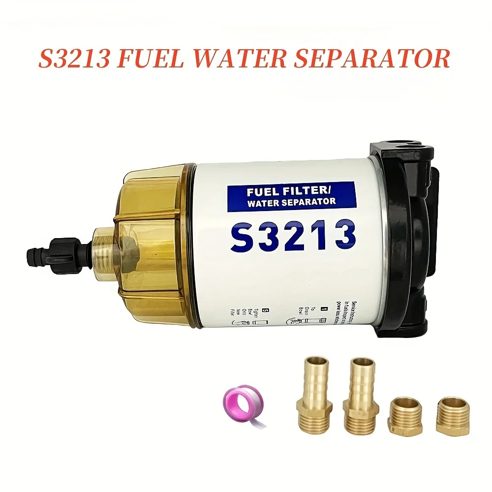 

S3213 Fuel Water Separator Filter Assembly Compatible with Outboard Motor Mercury Yamaha Racor Sierra Engine Boat 10 Micron