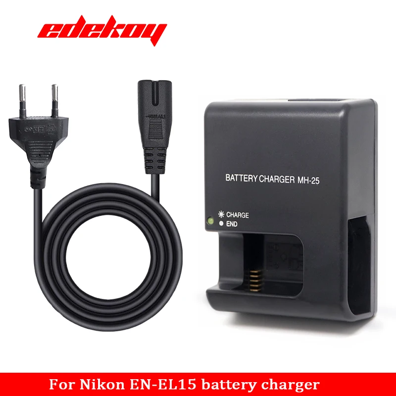 MH-25 Battery Charger Camera for Nikon MH-25 MH 25 MH25a EN-EL15 EN EL15a ENEL15c V1 D600 D610 D7100 D810 D7000 D800