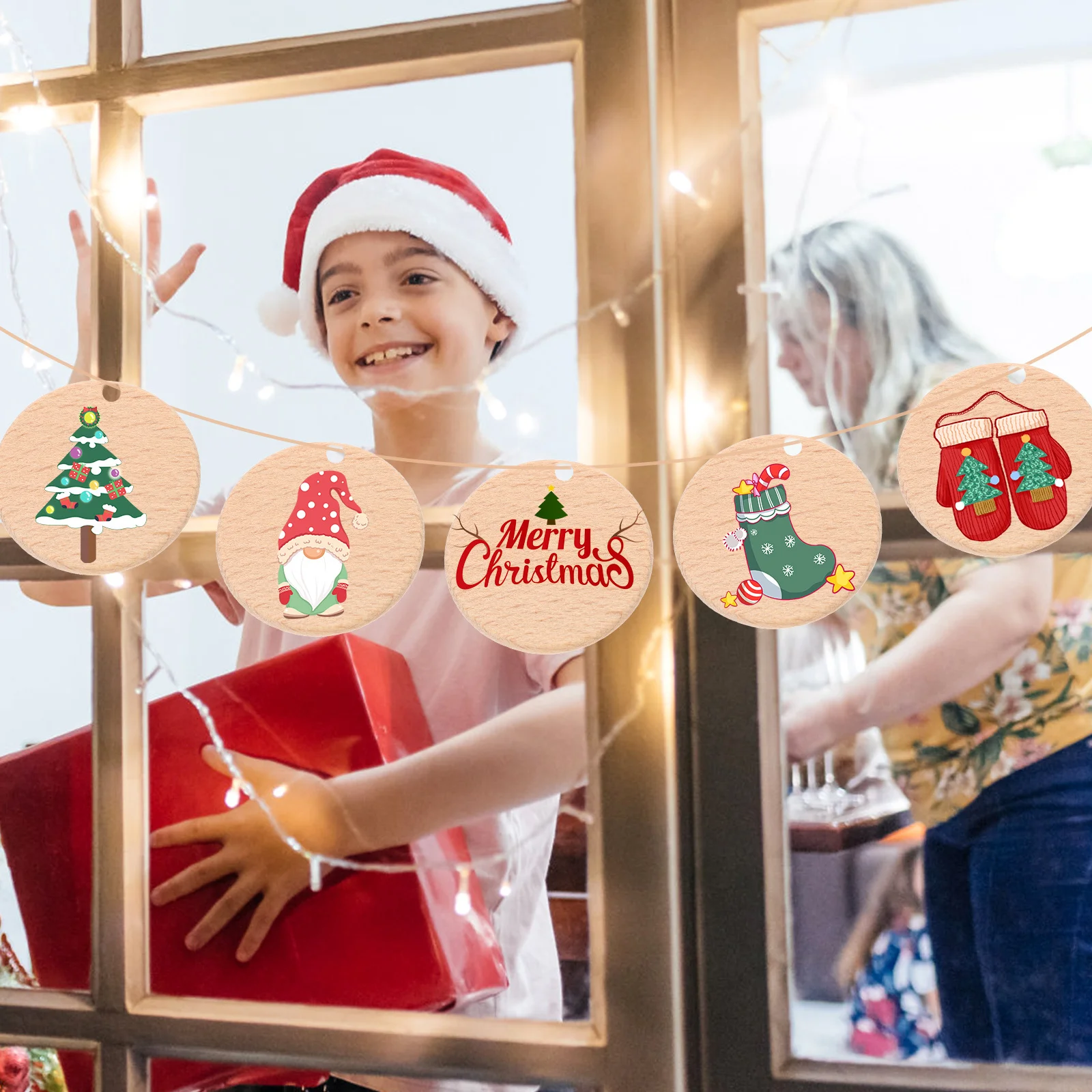 

50pcs Natural Beech Wood Slices Unfinished Round Cutouts For Diy Crafts Graffiti Decor Wall Window Door Table Bookshelf