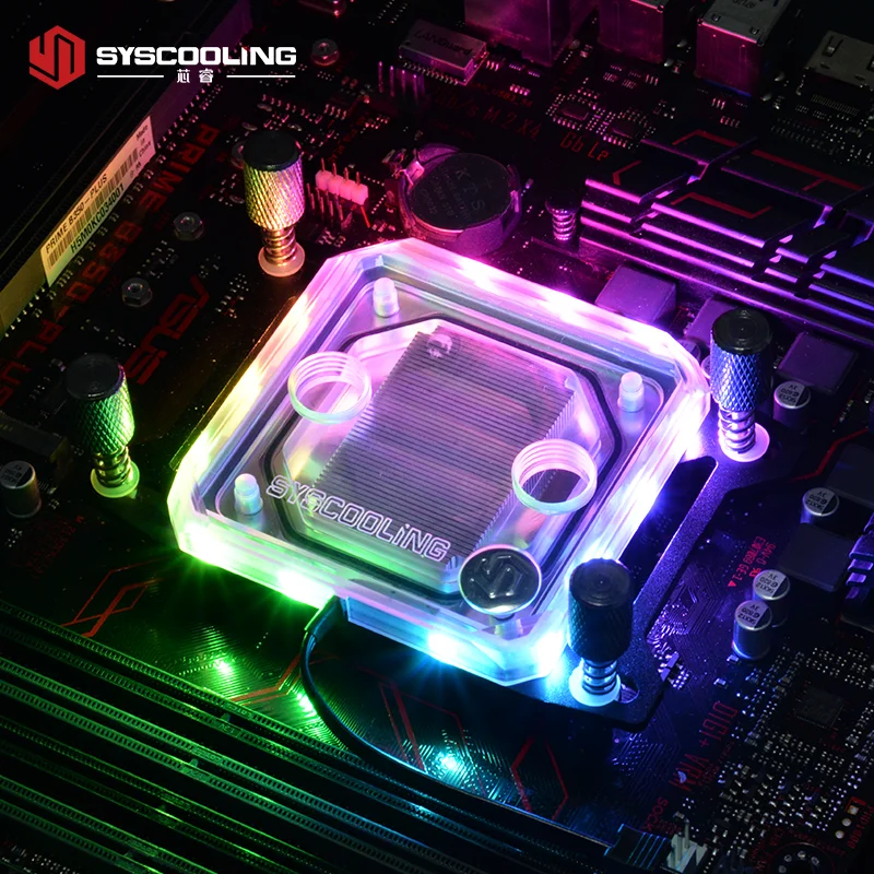 Syscooling PETG tube water cooling kit for AMD AM4 CPU socket liquid cooling with RGB lights 240mm copper radiator