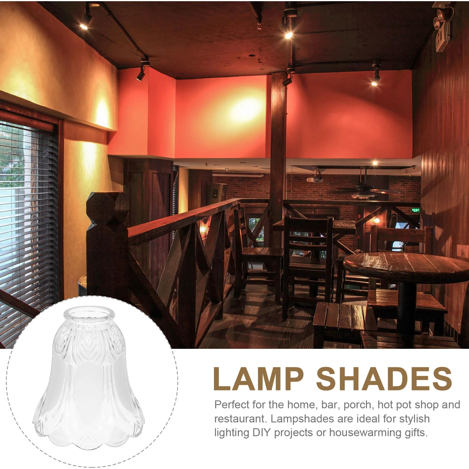 

Frosted Glass Lampshade Clear Replacements Light Cover Pendant Accessories Ceiling Home Lampshades for Lights