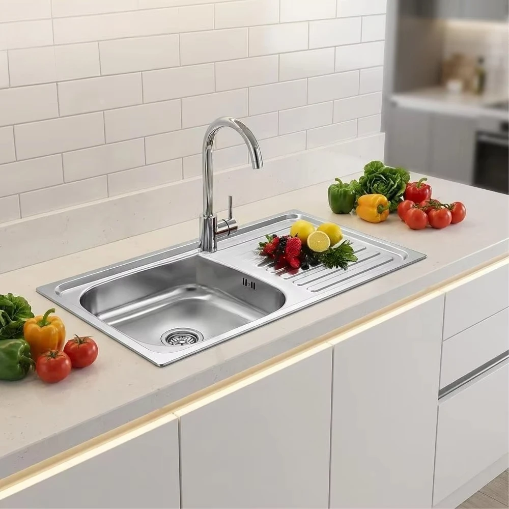 750x400mm Economic 201 Stainless Steel Single Bowl Washing Basin Sink