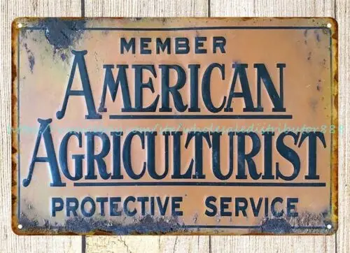 bedroom styles member American Agriculturist protective service metal tin sign