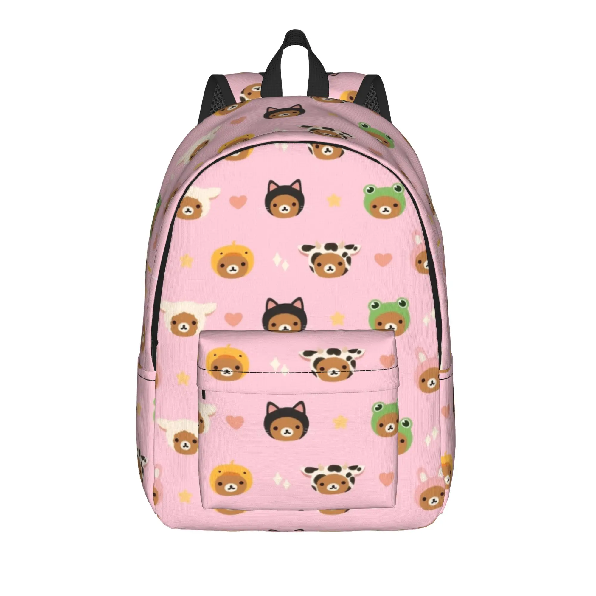 

Pink Rilakkumas Zoo Cool Backpack Sports Student Work Daypack for Men Women Laptop Canvas Bags