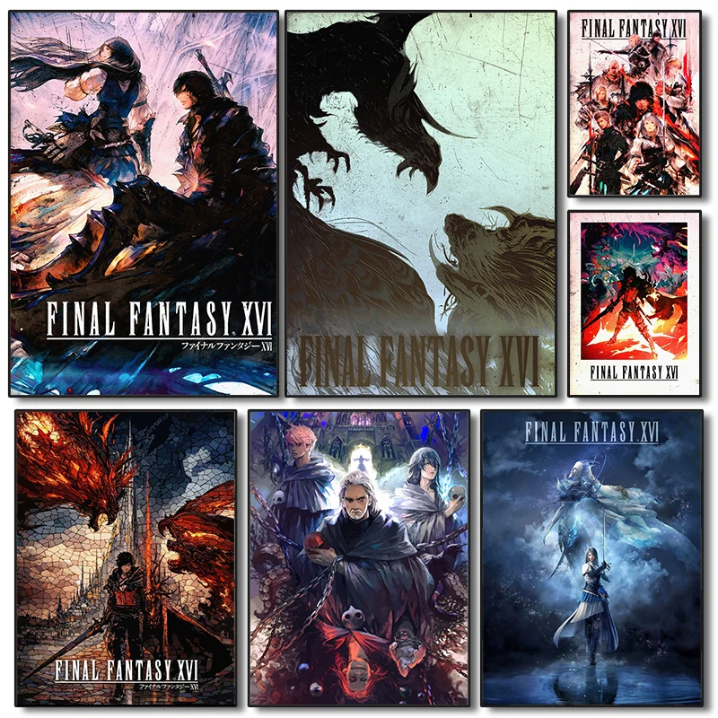 Постеры по игре Final Fantasy XVI, классические игровые принты, картины на холсте, настенные изображения Final Fantasy, декор для дома и комнаты, украшение в игровом стиле