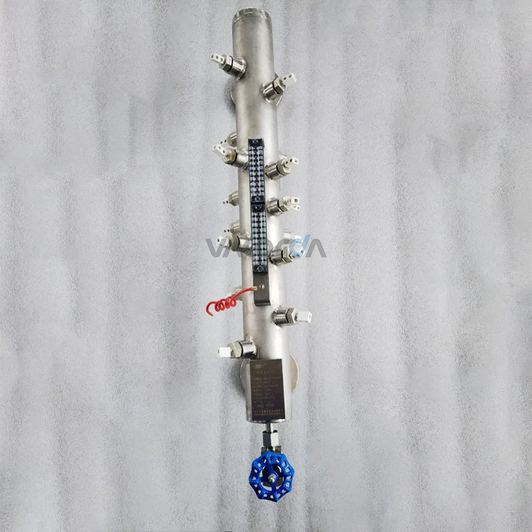 0-24V RS 485 CO2 Liquid Electronic Gauge 60mm Water Level & Oil Level Sensor Stainless Steel Electronic Tank Level Gauge