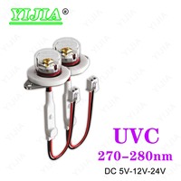 Waterproof Deep UV LED Ultraviolet Lamps 270nm 275nm 280nm UVC 5V 12V 24V For Water Purification Disinfection Sterilization
