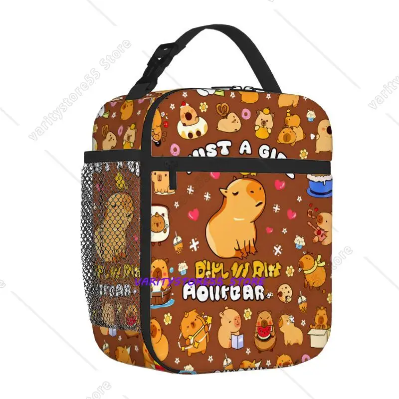 

Разнообразные милые и игривые сумки-холодильники с капибарами для обедов, термосумки для женщин, детей, школьников, портативные сумки-тоут для еды