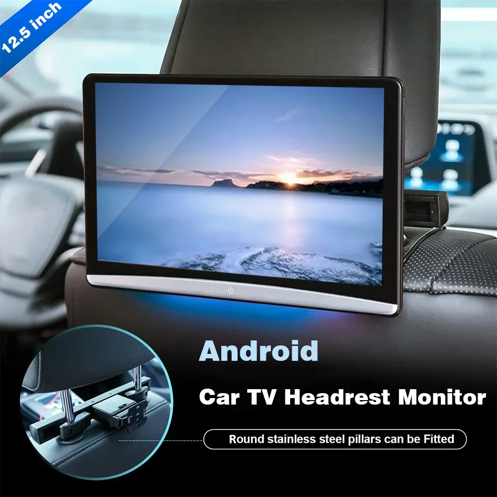 Car Rear Seat Monitor Android Screen Headrest Car Monitor Digital Panel TV Headrest Screen For Kids Gamer HDMI 4K