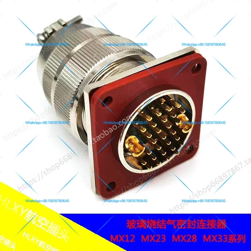 Hermetically sealed MX23 2-core 3-core 4-core 8-core 12-core 19-core 31-core 55-core glass sintered aviation plug set