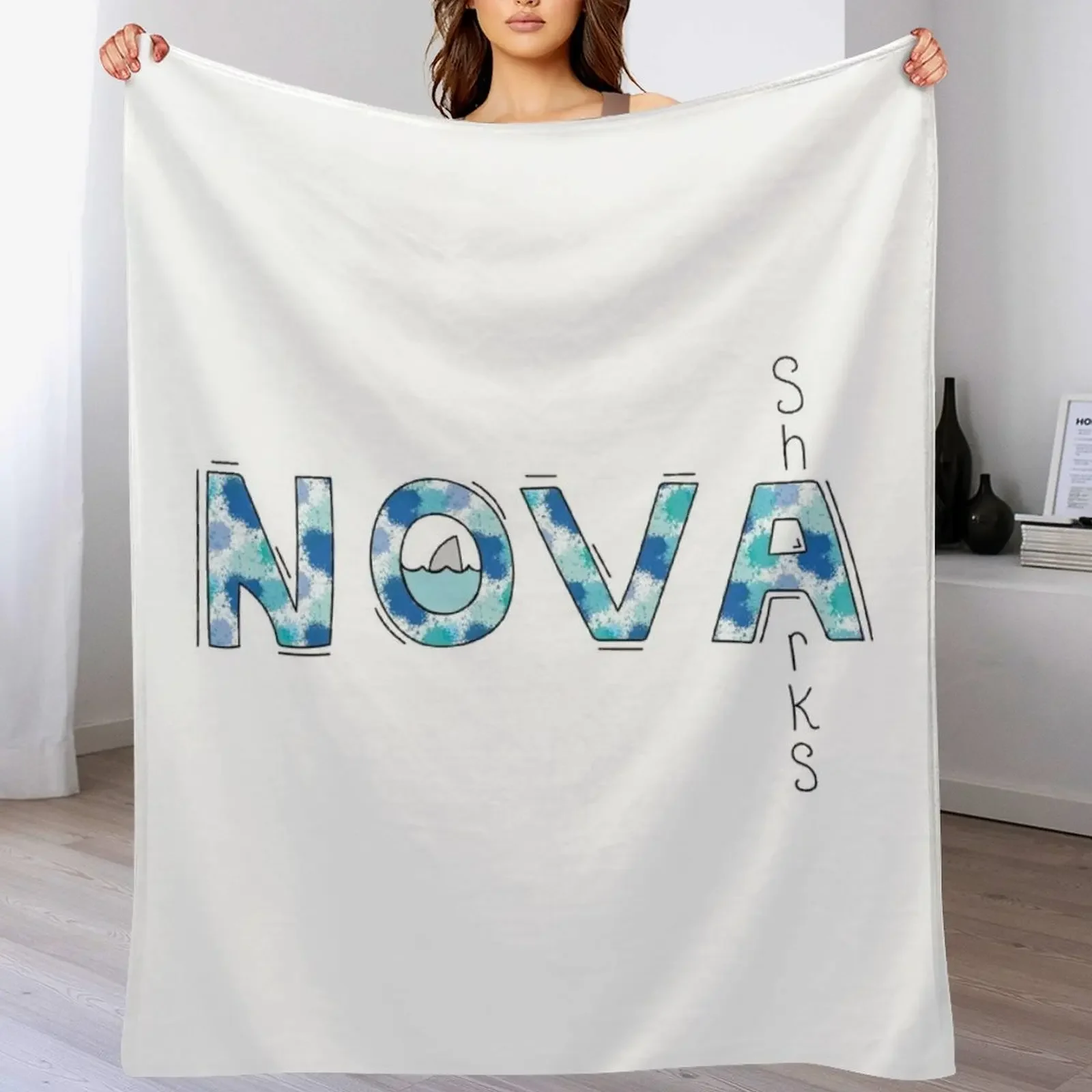 NSU Sharks Throw Blanket Warm Comfortable Blanket Gift for Parents Friends