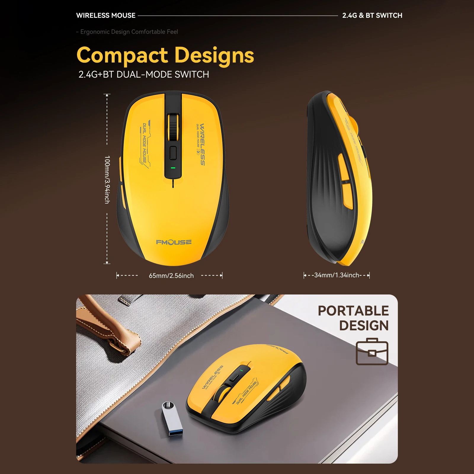 بلوتوث 5.1 و 2.4G USB ماوس لاسلكي صامت قابل للتعديل 2400 ديسيبل متوحد الخواص وضع مزدوج ماوس لاسلكي لأجهزة iPad للكمبيوتر المحمول والكمبيوتر اللوحي
