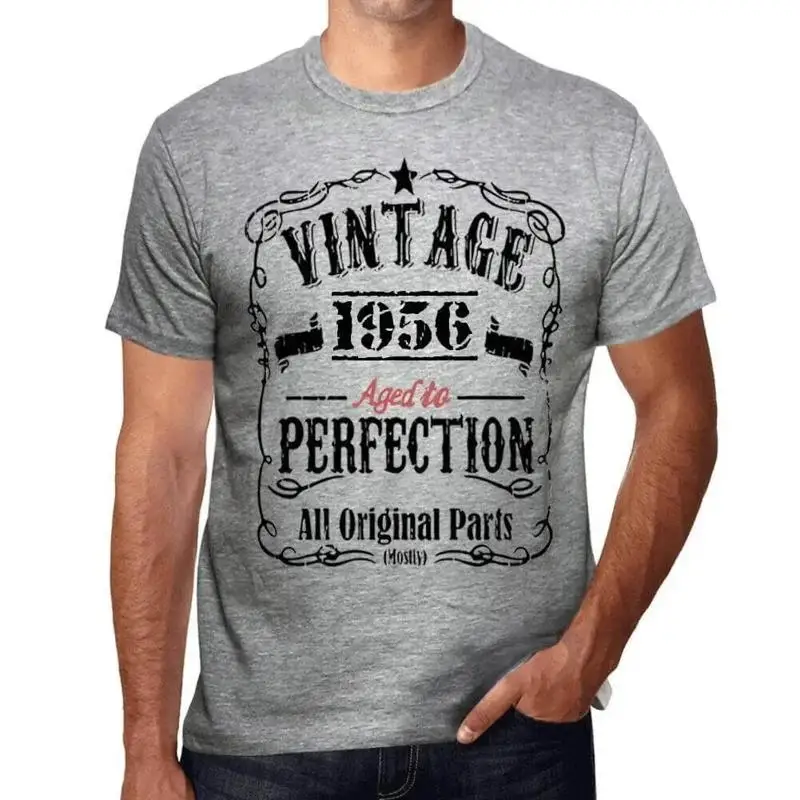 

Men's T Shirt All Original Parts Aged to Perfection 1956 68th Birthday