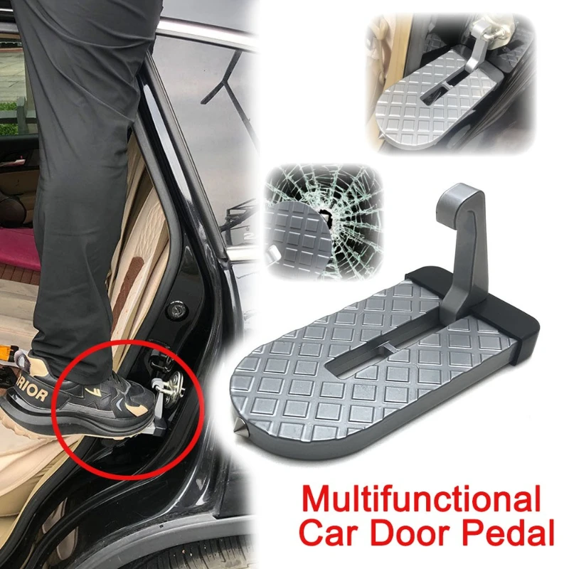 Auto Foldable Car Roof Rack Door Step Multifunction Universal Latch Hook Foot Pedal Aluminium Alloy Safety Accessories Kickstand