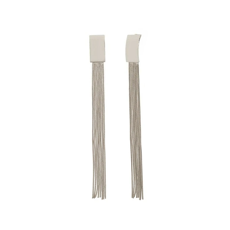 925 Sterling Silver Square Earrings Fashionable Exquisite Geometric Fringed Long Design Luxurious Gift Elegant Earring for Women