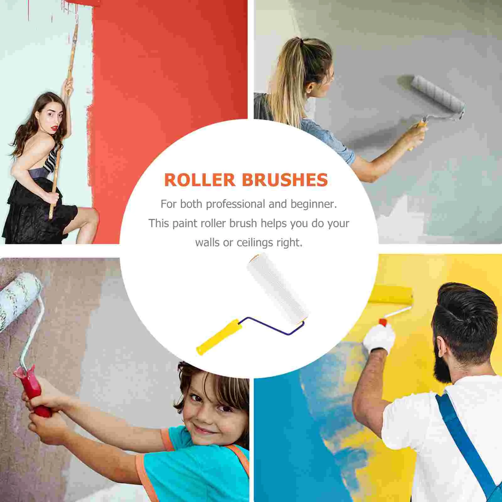 1 Pc Tool Roller Chip Paint Cement Wallpaper Plastic Self Leveling Defoaming Plaster Mount Rollers For Self Leveling Scree