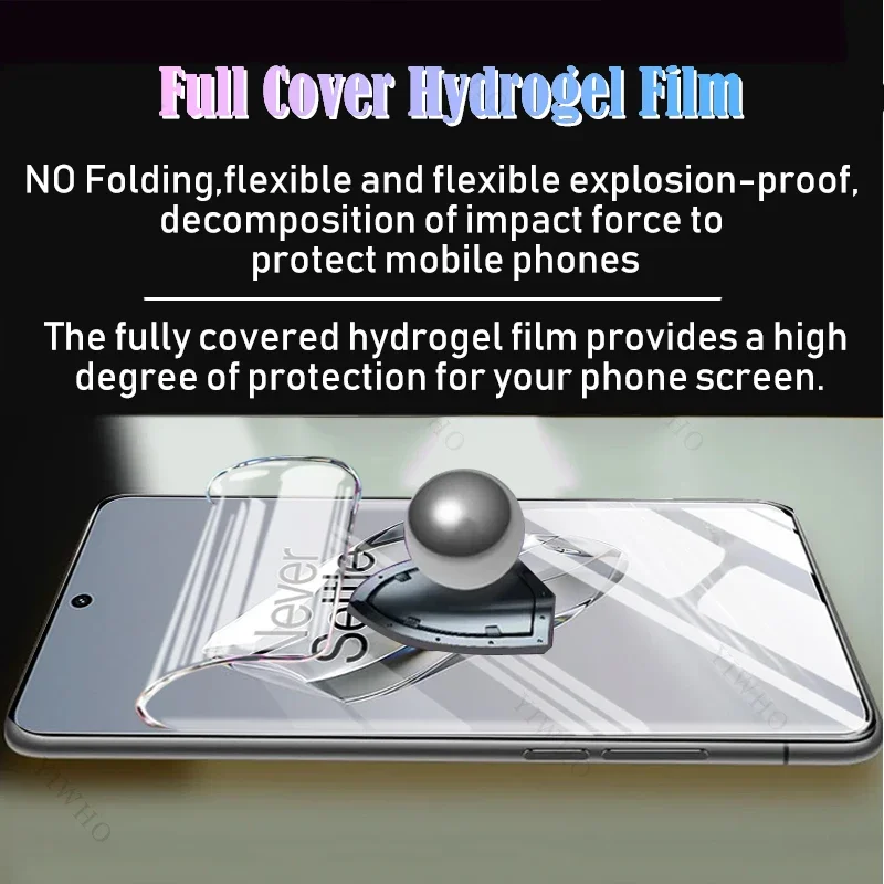 4-1psc Safety Front Hydrogel Film for OnePlus 12 PJD110 Screen Protectors Protective Clear Transparent Film Not Tempered Glass