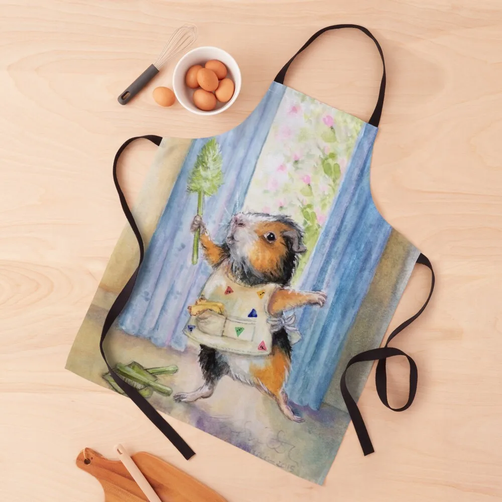 

Private Commission: Dancing, Cleaning Guinea Pig Apron waterproof apron for woman funny kitchen apron