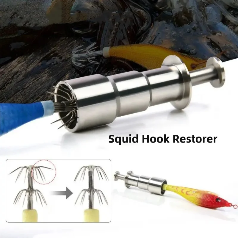 

Stainless Steel Squid Hook Corrector 1pc Restore Deformed FishingHook Portable&Lightweight Fishing Tackle Accessory