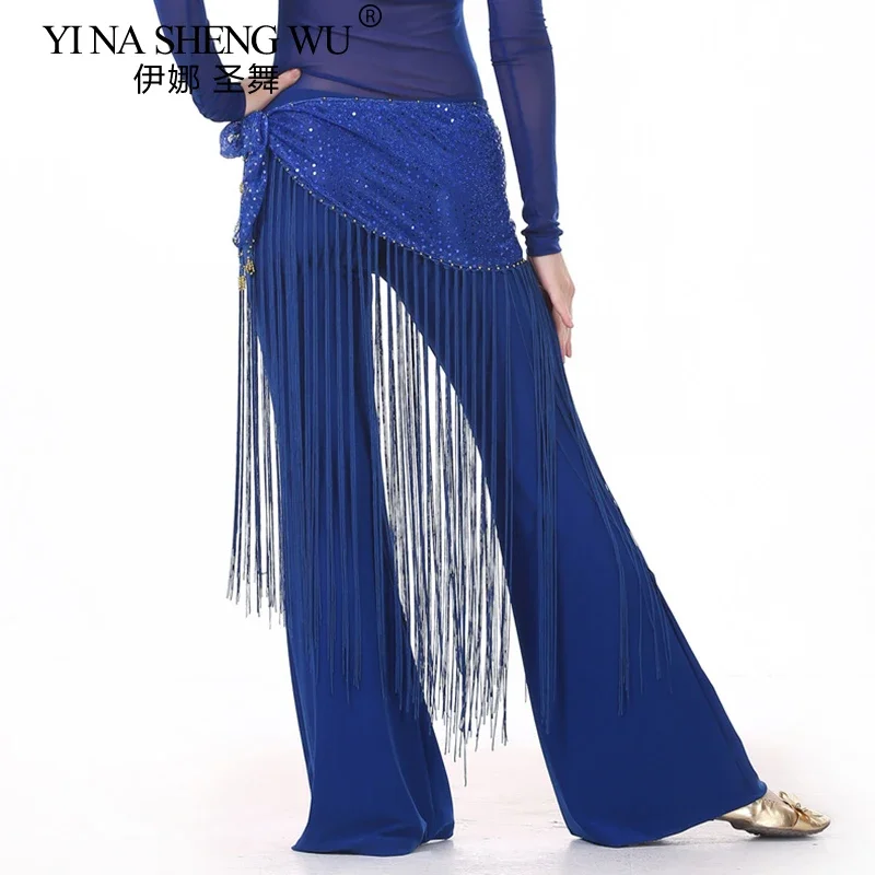 Женский шарф для танца живота с блестками и кисточками, треугольный набедренный шарф для танца живота, пояс с блестками, юбка, шарф для восточного танца