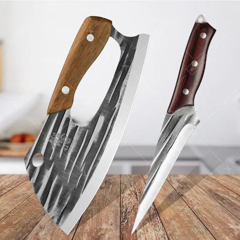 

WXCOO Professional Butcher Knives Forged Boning Knife Sharp Meat Cleaver Bone Carving Knife Stainless Steel Kitchen Knives Tools