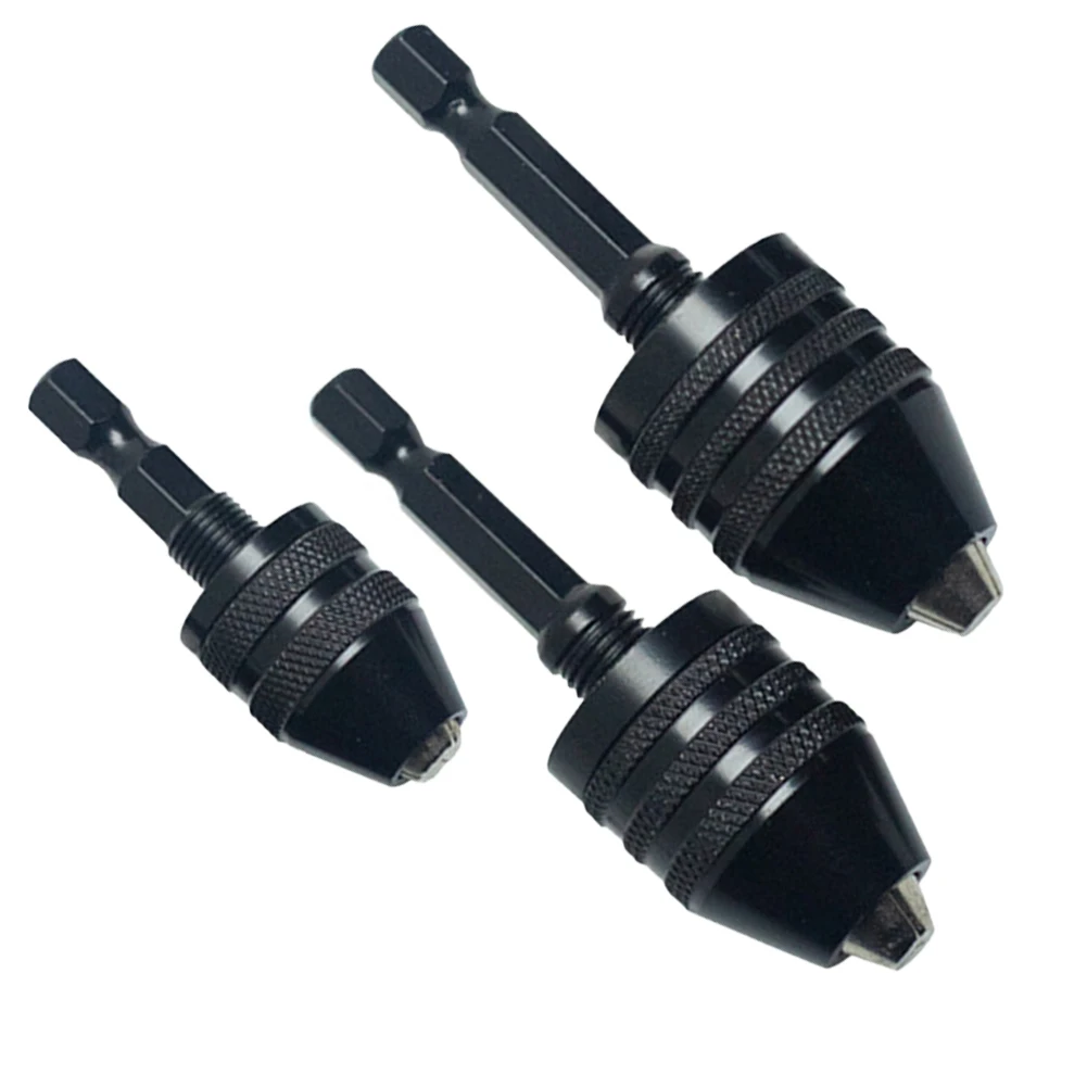 

3pcs Keyless Chuck 1/4" Impact-Drivers With Quick-replace Adapters Conversion Hex Shank Adapter Drill Bit Quick Change Driver