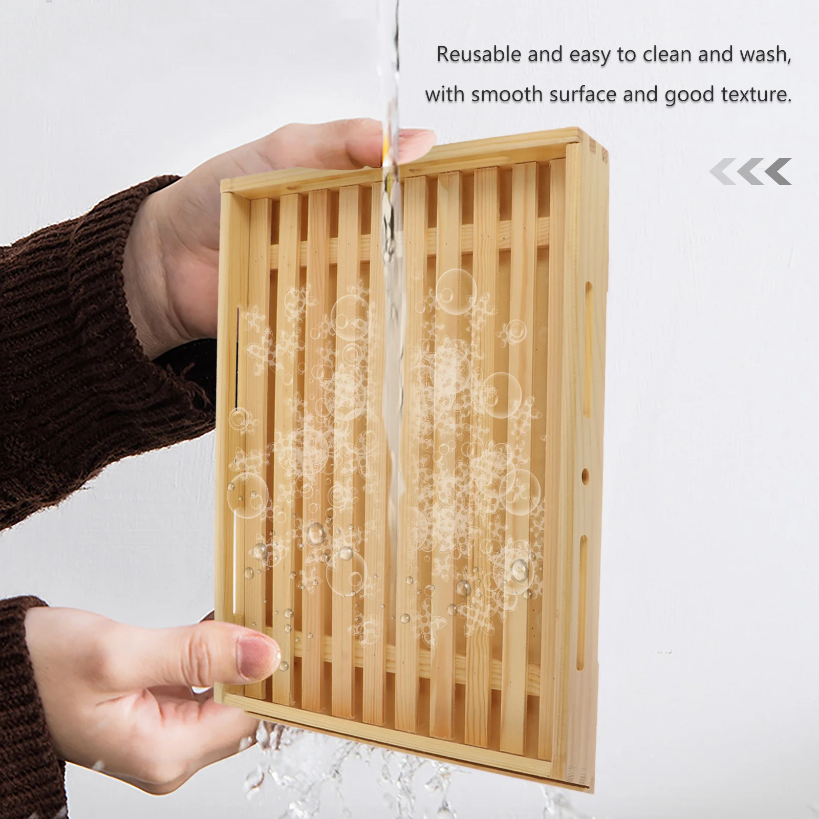 

Wooden Bread Tray Storage Plate Premium Material Anti-Drop Long-Lasting Party Wedding Gathering Use Wooden Storage Tray