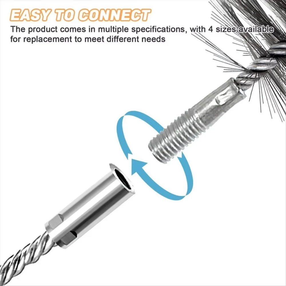 Chimney Cleaning Chimney Brush Flue Cleaner Pipe Decontamination Brush Set Interchangeable Heads Industrial-grade Construction