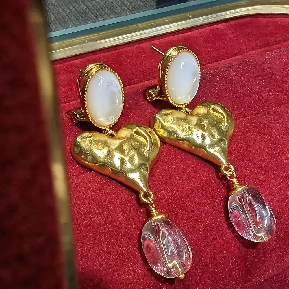

Женские винтажные серьги из латуни