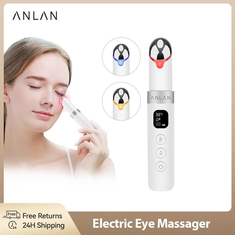 ANLAN Electric Eye Massager Vibration Anti Age Eye Wrinkle Massager Dark Circle Removal Portable Eyes Care Thermotherapy Massage