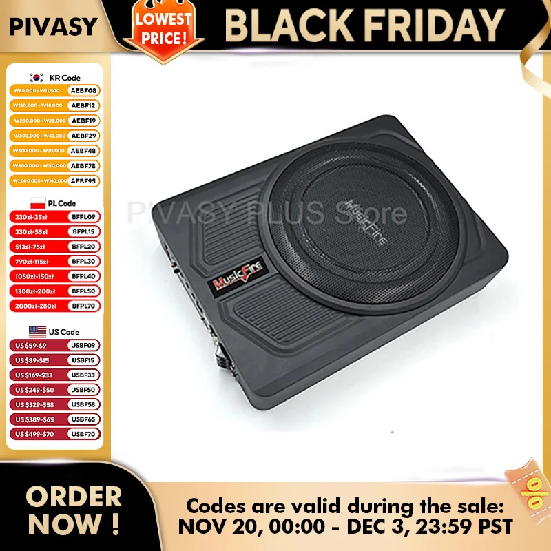 450W Powerful Car Subwoofer 10 Inch 12V Sound Box Thin Aluminum Alloy Audio 4ohm Audio System For Universal Vehicle Cars Upgrade