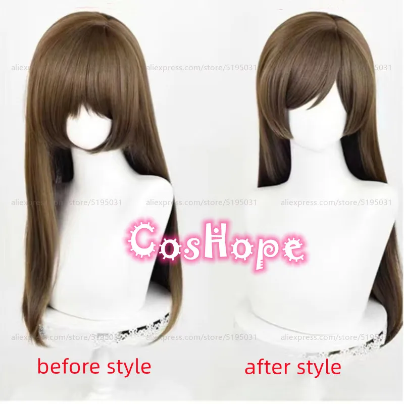 Momozono Nanami Cosplay Wig 70cm Long Straight Brown Wig Cosplay Anime Cosplay Wigs Heat Resistant Synthetic Wigs Hair