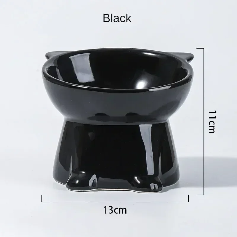 Black Cat Bowl Amazon Ceramic Cat Bowl Pet Bowl Pet Supplies Cat Bowl Dog Bowl Macaron Color New Cat and Dog Universal Pet Bowl