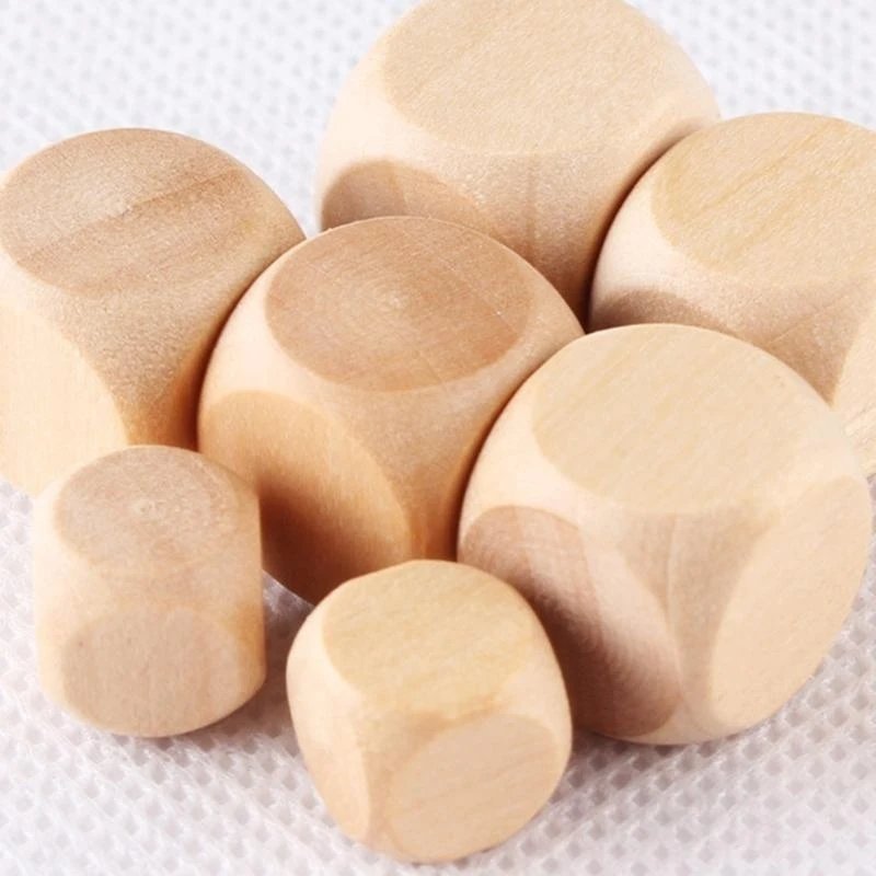 W89C 20 قطعة مكعبات خشبية نقطات خشبية فارغة مكعبات الخشبية غير المكتملة #3