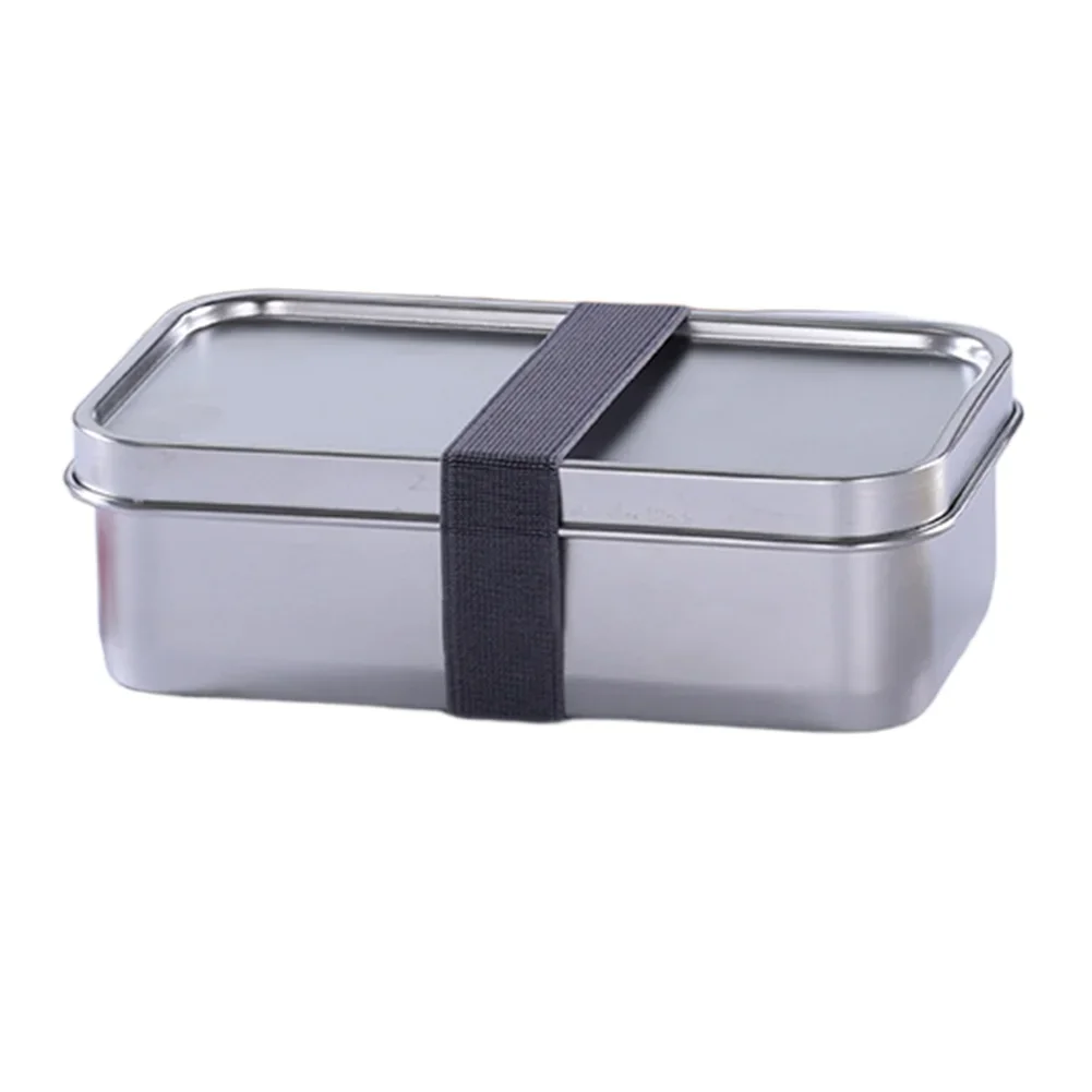 304 Stainless Steel Lunch Container Set 2 Tier 800ml Per Layer Leakproof Seal Reusable Food Box Dishwasher Safe Compact Design