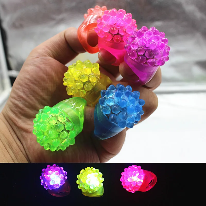 LED Light Up Ring Finger Light Wedding Celebration Party Decoration Party Favor Light Toys rose fluorescent ring Glow Ring