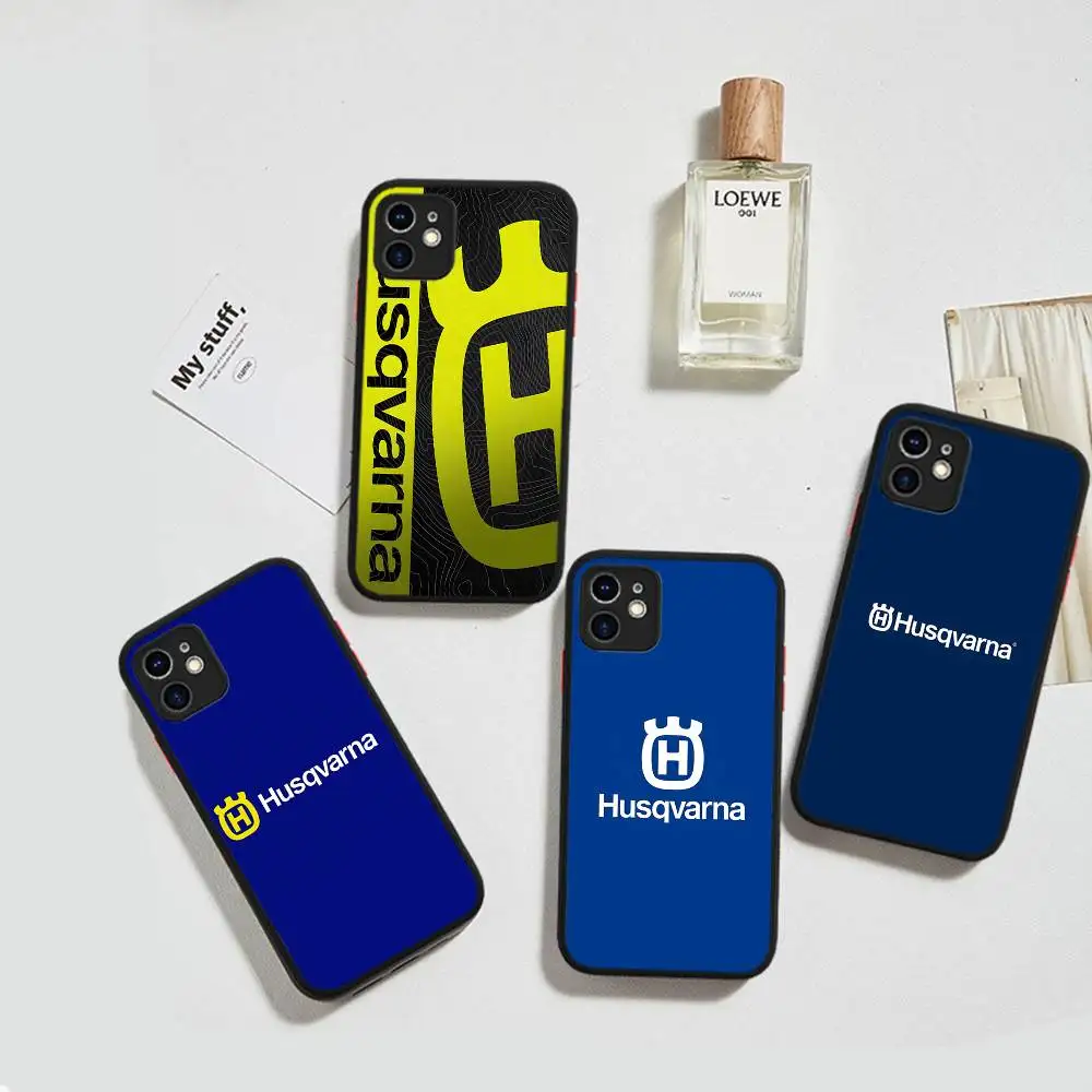 H-Husqvarnas Logo Phone Case For iPhone 16 15 14 11 12 13 Pro Max Plus 12 XS Max Back Cover Matte Case view 4