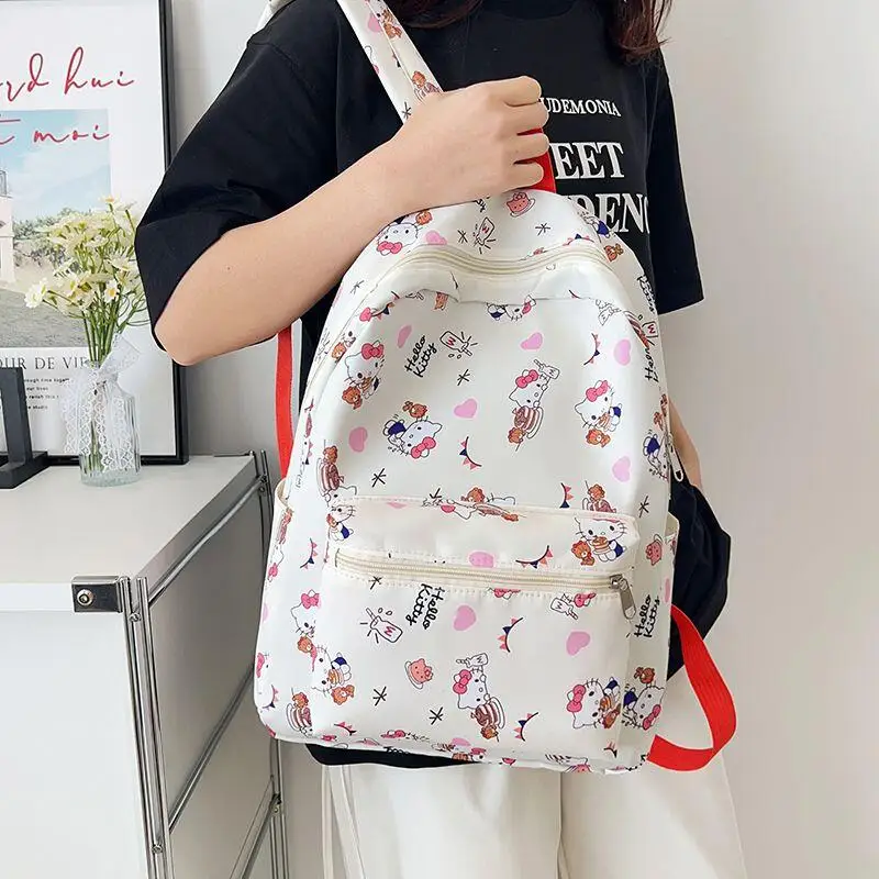 

Sanrio Hello Kitty студенческий школьный рюкзак детский рюкзак школьные принадлежности для девочек большой емкости с принтом мультфильм модная новая сумка хит продаж